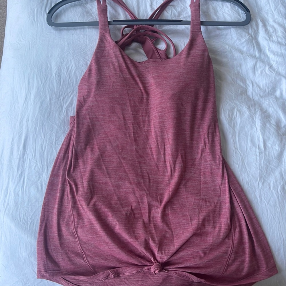 Lululemon Tank with Built in Sports Bra, Tied at Bottom